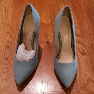 Denim heels